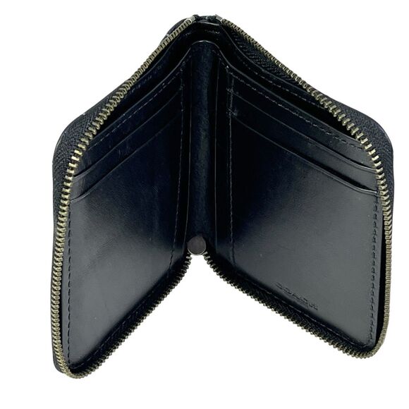 COACH Small Zip Around Wallet Card Case With Quilting Blue - Picture 3 of 8